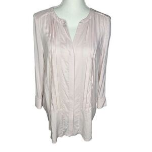 Maeve Anthropologie Women’s Pink Pintuck Pleated Blouse Top Shirt Sz 10